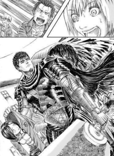 crossover between Attack on Titan and Berserk cover
